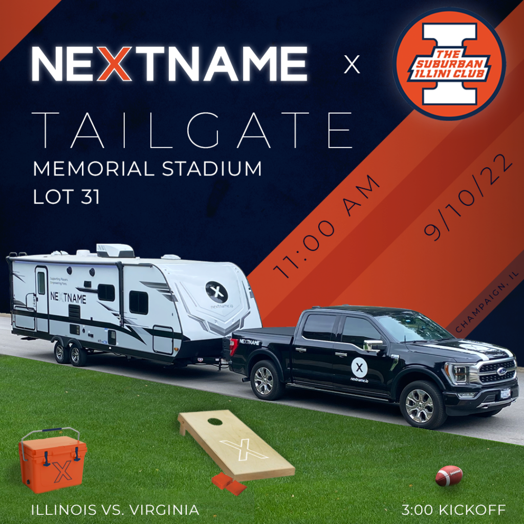 NextName Partners with the Surburban Ilini Association September 10th Tailgate Party